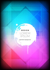 Flat vector. Minimal geometric background. Dynamic shapes composition. Eps10 vector.