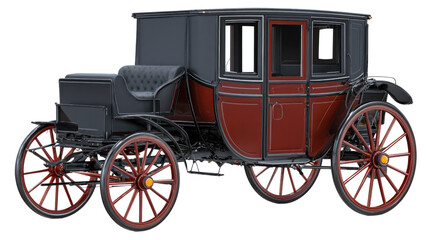 Fototapeta premium Vintage Horse-Drawn Carriage with Elegant Design and Classic Features for Nostalgic Projects