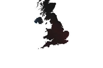 Multicolored Transparent Map of the United Kingdom
