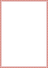 Decorative border features repeating red and yellow lightning bolt elements on white