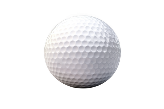 High resolution golf ball image for sports and recreation projects, white golf ball stock photo, golf equipment, isolated on transparent background - Powered by Adobe