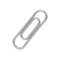 Securely bind documents with this sleek, modern metallic paperclip, essential for office organization.