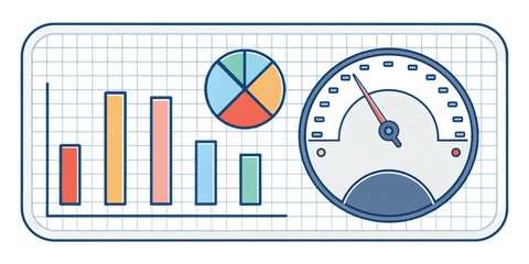 Naklejka premium Business and Finance Infographic Illustrations with Charts, Graphs, Investment Icons, and Workflow Diagrams