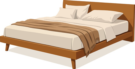 Inviting bed with soft blanket and pillows, ideal for home decor or cozy bedroom designs for a relaxing retreat