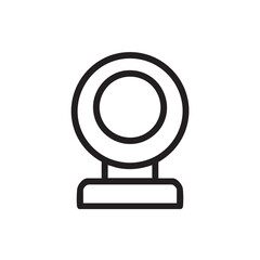 A drawing of a webcam on a stand.