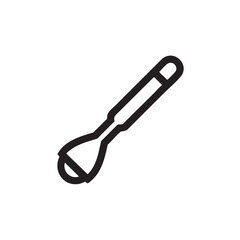 An outline of a kitchen utensil.