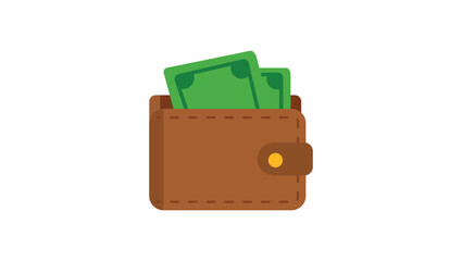 Wallet with Money and Finance Vector Illustration