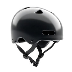 Fototapeta premium Sleek black protective helmet for urban cycling and outdoor adventures, ensuring safety and style.
