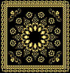 Muslim prayer rug illustration design. Arab decorative ornament. textile products