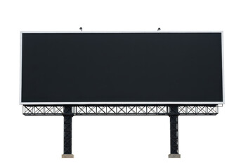 Obraz premium Blank outdoor billboard structure isolated on transparent background