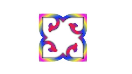 Vibrant Geometric Mandala Pattern | Colorful Abstract Gradient Design