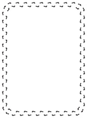 Obraz premium Footprint Border with Black Silhouettes Creating a Frame on a Transparent Background