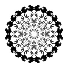 Evil eye beads follow each other's mandala patterns, blue evil eye beads