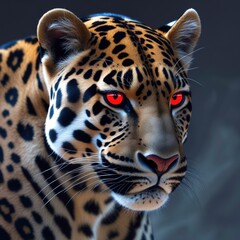 Naklejka premium close up of a leopard