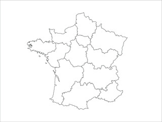 France simple map illustrated on white background 