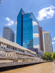 Fototapeta premium high rise towers building residential apartments and commercial buildings on Soi 21 Sukhumvit Rd Asoke BKK Bangkok Thailand