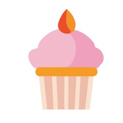 vector illustration of a cupcake