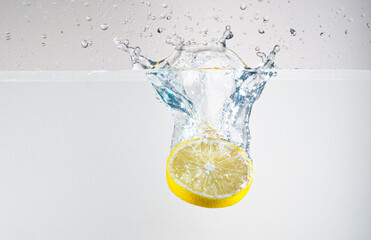 Vitamin C, Lemon piece falls into water