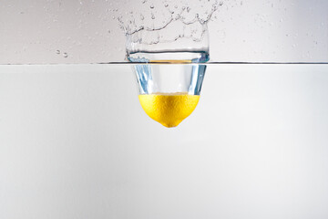 Vitamin C, Lemon piece falls into water
