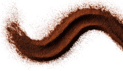 Abstract swirling pattern of textured brown and tan particles