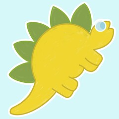 yellow stegosaurus 7282 © Debho