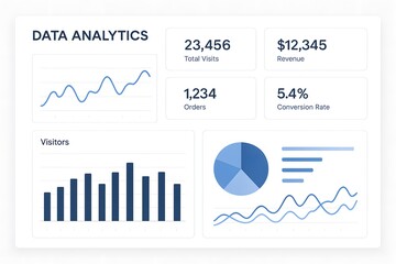 AI-Generated Data Analytics Dashboard UI  Landscape Format