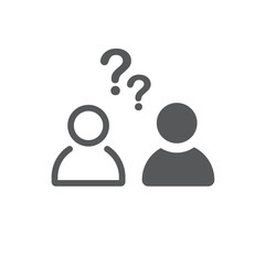 People group and question mark. 