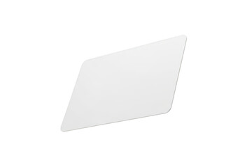 White geometric shape isolated on transparent background