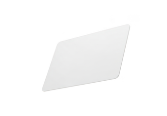 White geometric shape isolated on transparent background