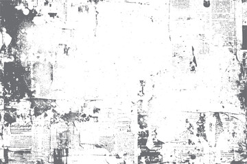 Newspaper paper texture. Grunge vintage background with distressed old newsprint overlay and retro worn style