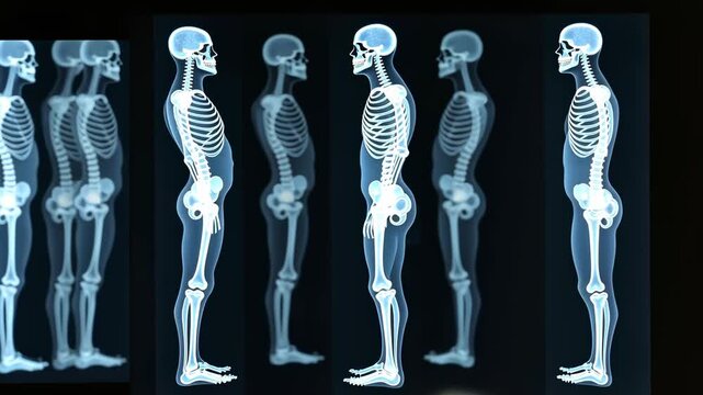 skeletal scan, bone density, joint health. Body structure. Bones strengthen through calcium intake. Joints allow smooth body movement. Skeleton stability supports muscle function.