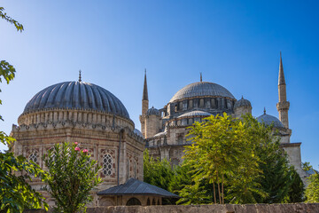 Obraz premium Sehzade Mosque with Domes and Minarets in Istanbul