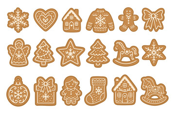 Gingerbread cookies set