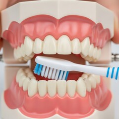 Obraz premium tooth and toothbrush