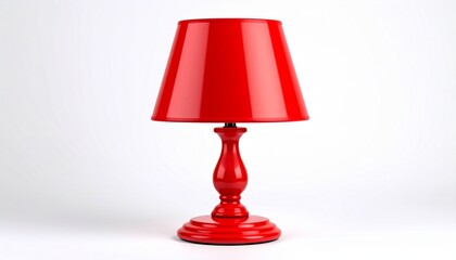 red lamp on the white 