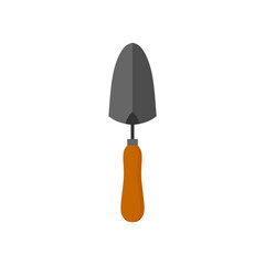 trowel flat design vector illustration isolated on white background. Putty knife illustration. masonry tool for plastering and smoothing construction equipment