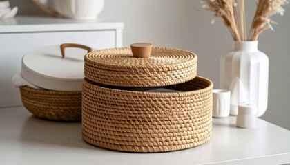 empty wicker basket