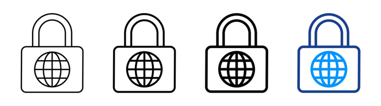 Ssl Icon Multiple Outline Collection Set