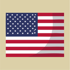 Fototapeta premium American Flag Illustration A Detailed Vector Representation of the Stars and Stripes