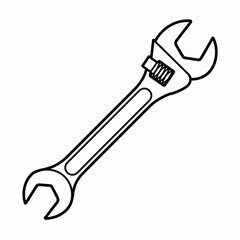 wrench, tool, adjustable, vector, design, mechanic, graphic, equipment, repair, construction, icon, plumbing, fix, hardware, handtool, symbol, sketch, toolset, workshop, craft, industry, building, tig