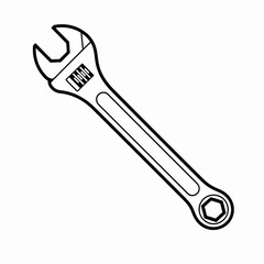 wrench, tool, adjustable, vector, design, mechanic, graphic, equipment, repair, construction, icon, plumbing, fix, hardware, handtool, symbol, sketch, toolset, workshop, craft, industry, building, tig
