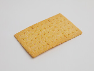 Crispy crackers on white background