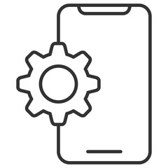 Mobile Application Outline Icon