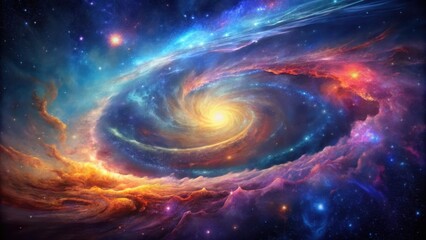 Abstract Artistic Nebula Waves