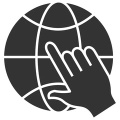 Naklejka premium Internet Glyph Icon