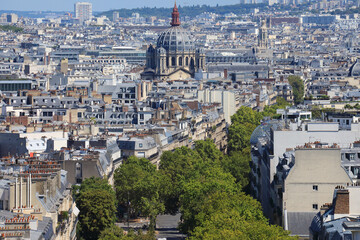 Paris rooftops with Saint Augustin cathedral