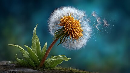 thistle flower in the wind