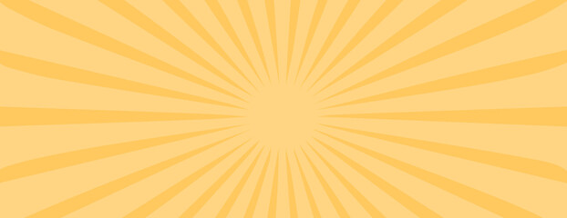 Obraz premium Simple background with yellow stripes. Sunburst radial vector.