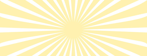  Simple background with yellow stripes. Sunburst radial vector.