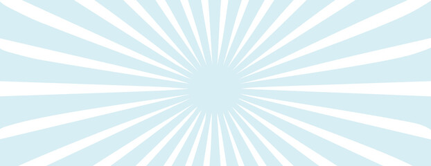  Simple  background with blue stripes. Sunburst radial vector.